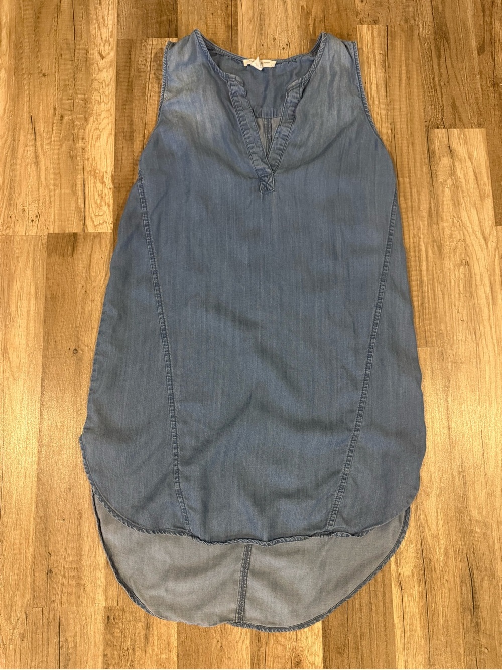 beachlunchlounge Denim Blue Sleeveless Swim Coverup